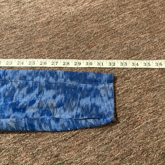 Lululemon Surge Warm Mens Blue L Large Jacquard Camo 1/4 Zip Pullover Running - Picture 7 of 7